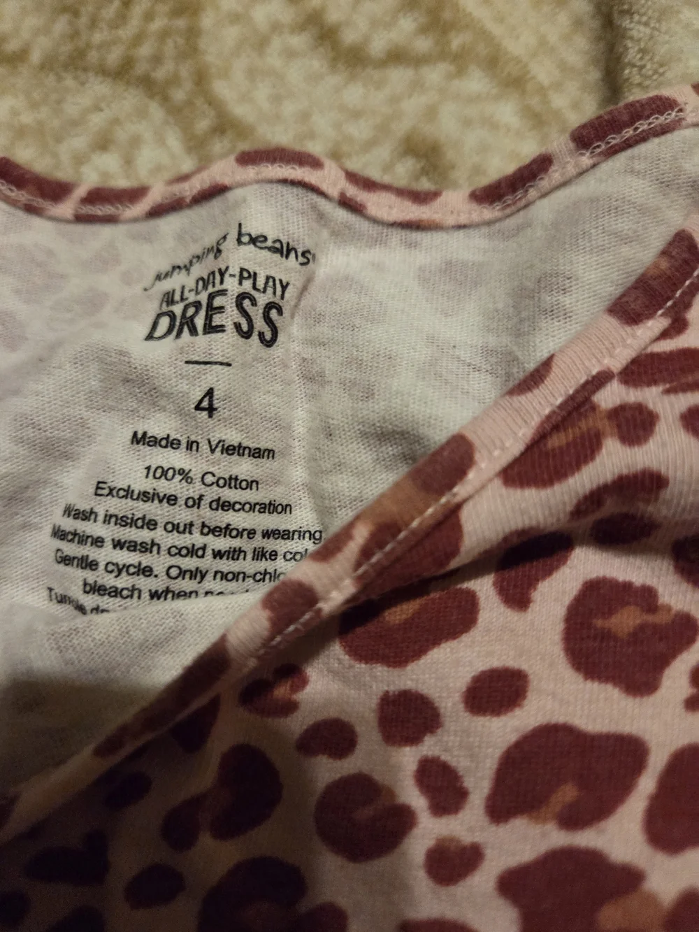 Gymboree Pink Leopard-Print Long Sleeve Dress